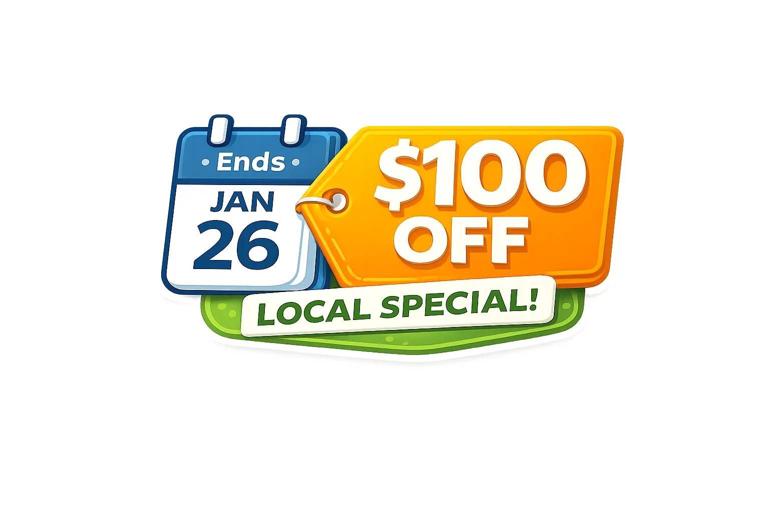 January Special: $100 OFF Local Special - Ends Jan 26